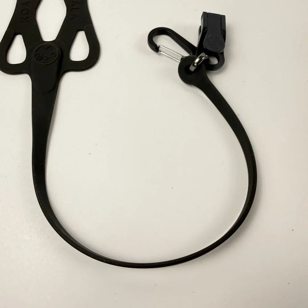 Hangtime Koala Phone Holder Stretchy Harness w/ Tether Clamp Carabiner Black
